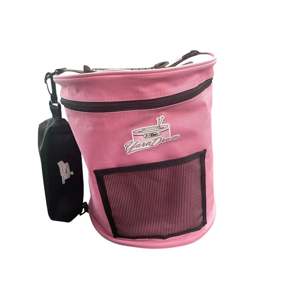 ArtBin Yarn Drum Craft Storage Bag Pink Large Knitting Crochet Organizer
